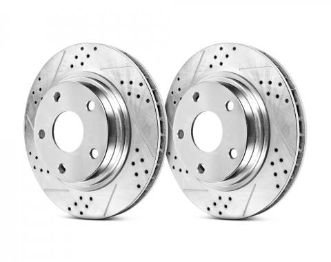 Corvette Front Brake Rotor, Power Stop, Extreme Performance Drilled & Slotted, Z06, 2006-2013