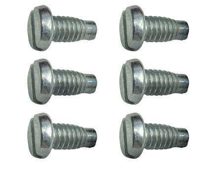 Redline Restomotive® 1958-1982 Chevrolet Corvette Headlight Bulb Retainer Ring Screws, 6 Piece