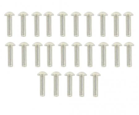 Corvette Body Assembly Rivets, 25 Piece, Round Head 1/8" X 1/2", 1953-1962