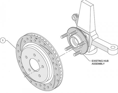 Wilwood Brakes 1997-2013 Chevrolet Corvette Promatrix Front Replacement Rotor Kit 140-14115U-D