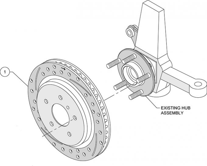 Wilwood Brakes 1997-2013 Chevrolet Corvette Promatrix Front Replacement Rotor Kit 140-14115U-D