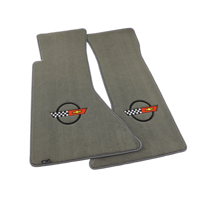 Lloyd Velourtex 2 Pc Front Mats, 966 Grey, Logo 819012