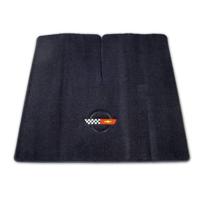 Corvette Cargo Mat, Velourtex Grey with C4 Blck, 1984-1990