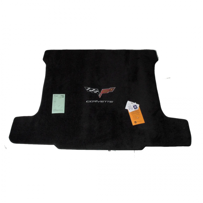 Corvette Cargo Mat, Red with C6 Logo & Script, 2005-2010