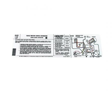 Corvette Decal, Emission Auto, 1981