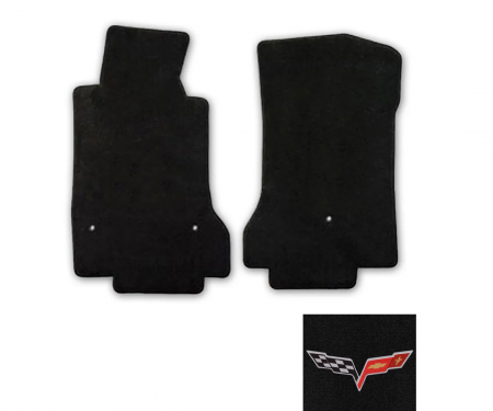 Corvette Cargo Mat, Gray with C6 Logo & Script, 2005-2010