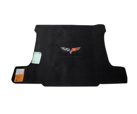 Corvette Cargo Mat, Ebony with C6 Logo & Script, 2005-2010