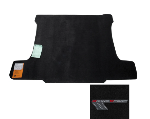 Corvette Cargo Mat Grand Sport Ebony with Logo, 2010-2011