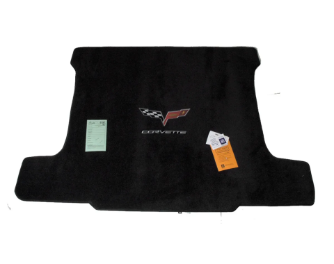 Corvette Cargo Mat, Gray with C6 Logo & Script, 2005-2010