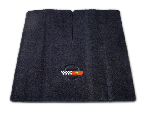 Corvette Cargo Mat, Velourtex Grey with C4 Blck, 1984-1990