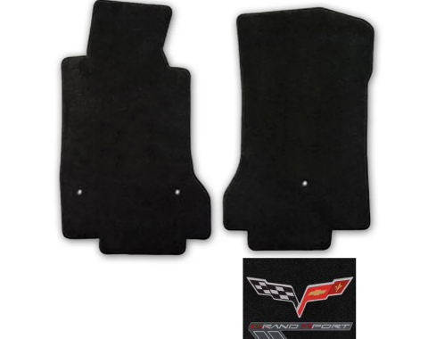 Corvette Mats Grand Sport Grey with Red-Black, 2010-2011