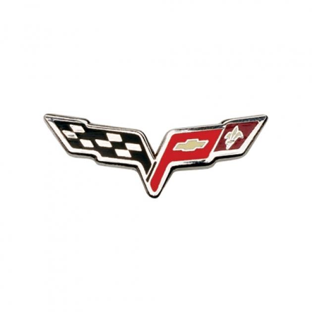 C6 Corvette Crossflags Lapel Pin