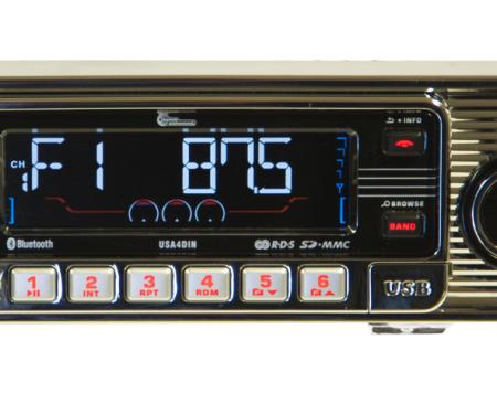 Custom AutoSound® 4-Din Radios | Chrome Face