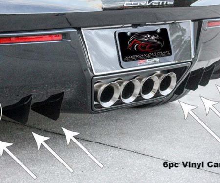 American Car Craft 2014-2019 Chevrolet Corvette Rear Air Diffusers Polished Stainless 6pc 052097