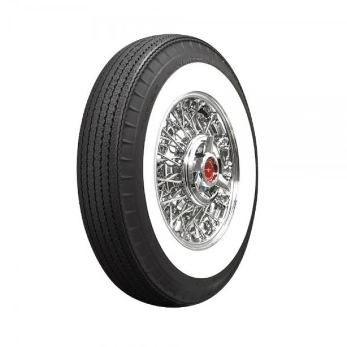 Corevtte Tire, Original Appearance, Radial Construction, 7.10 x 15" With 2-3/4" Whitewall, 1953-1961