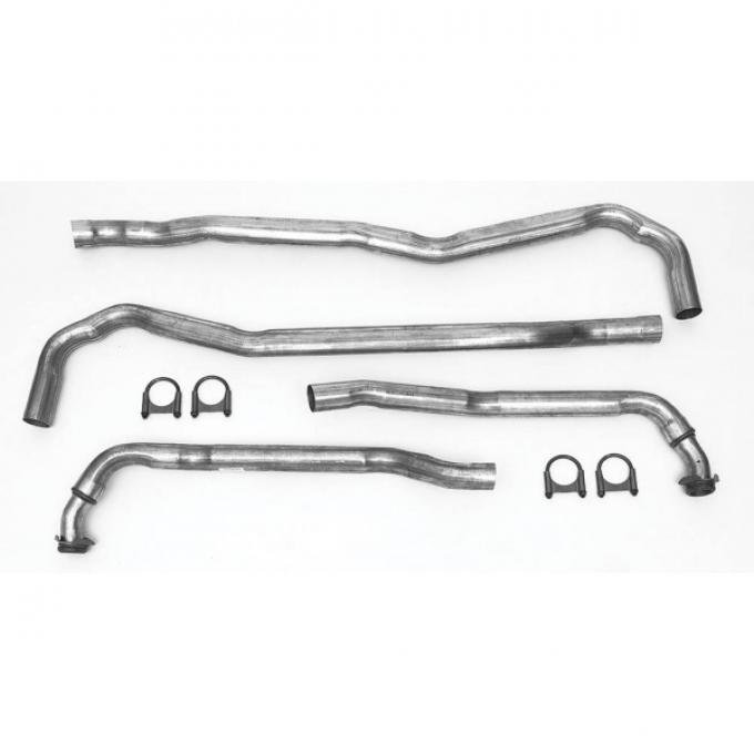 Corvette Aluminized Steel Exhaust Pipes, 2-1/2", Small Block, With Automatic Transmission, 1968-1974