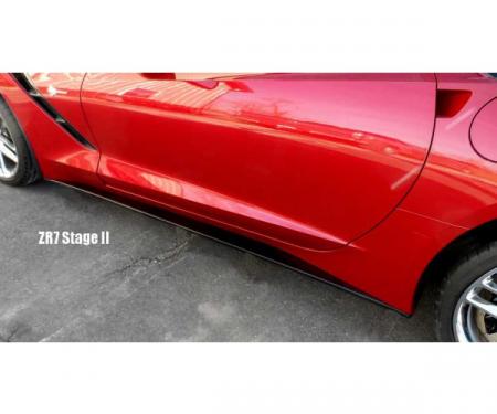 Corvette Stingray Painted Body Color Side Skirt, Stage II Package, 2014-2017