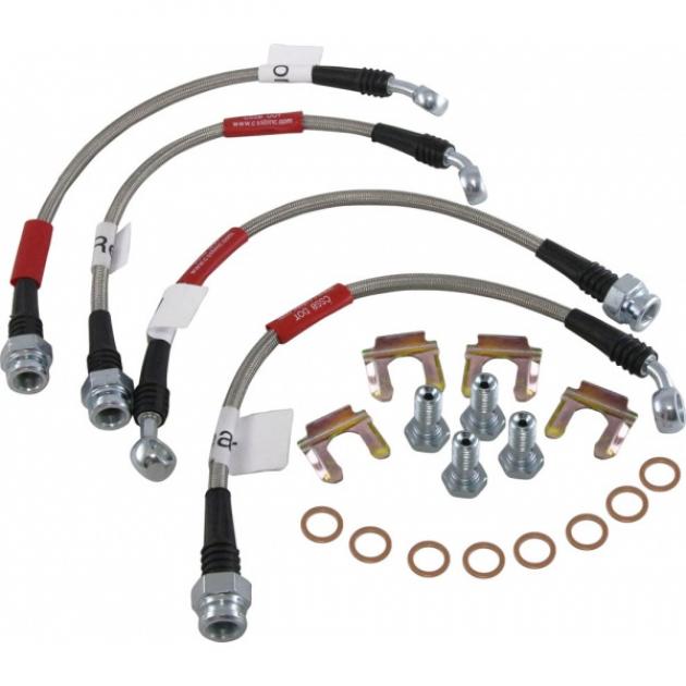 Corvette Brake Line Kit, Braided Stainless Steel, 1988-1993 | Motor ...