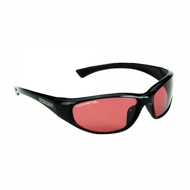 Corvette Eyewear ® Polarized Emblem Series, Gloss Black Frame With Case |  Motor City Vettes