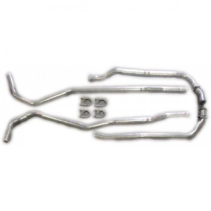 Corvette Exhaust Pipes, Small Block, Aluminized Steel, 2", With Automatic Transmission, 1969-1974