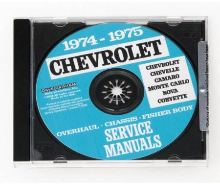 Corvette Service Manual On CD, 1974-1975