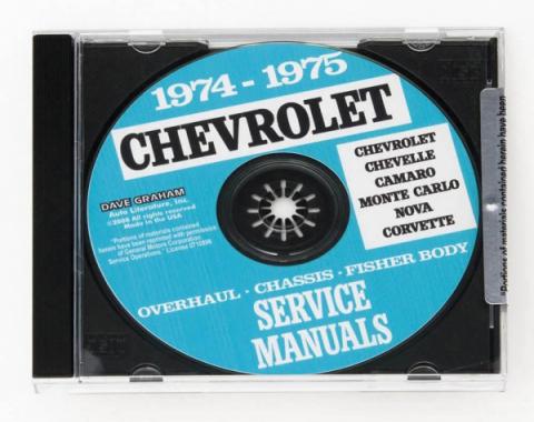 Corvette Service Manual On CD, 1974-1975