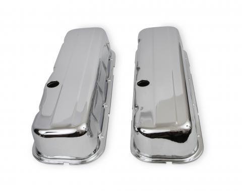 Mr. Gasket Chrome Tall-Style Valve Covers without Baffle 9802