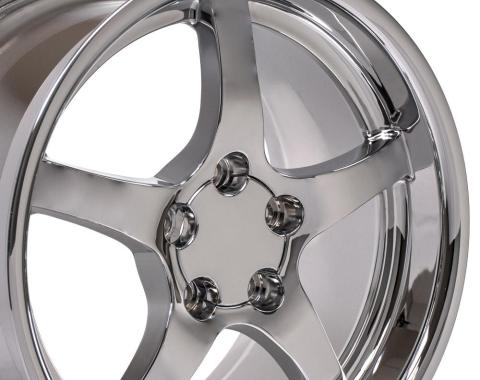 OE Replica Wheels CV05 - 18" Replica Wheel CV05 Fits Chevrolet Corvette - C5 Rim 18x10.5 Deep Dish Chrome CV05-D18105-5475-56C