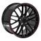 OE Replica Wheels CV08B - 19" Replica Wheel CV08B Fits Chevrolet Corvette - C6 ZR1 Rim 19x10 Redline Wheel CV08B-19100-5475-79BR