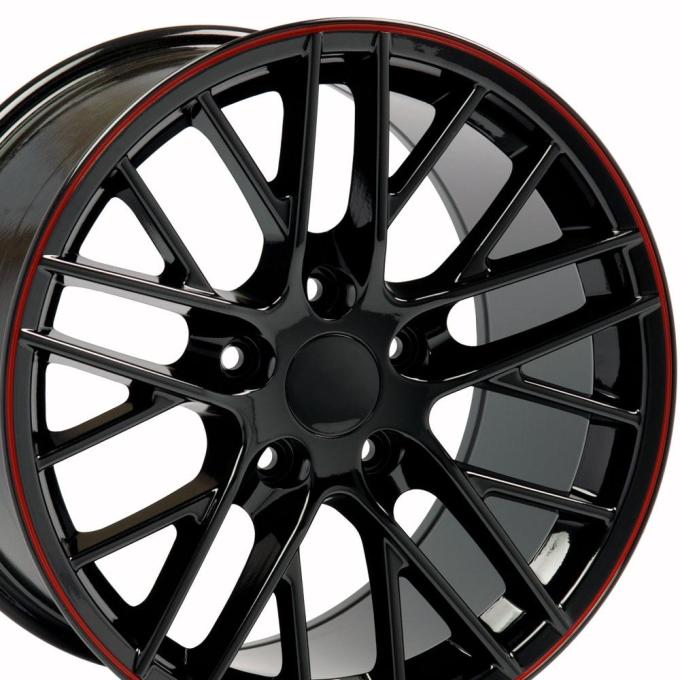 OE Replica Wheels CV08B - 19" Replica Wheel CV08B Fits Chevrolet Corvette - C6 ZR1 Rim 19x10 Redline Wheel CV08B-19100-5475-79BR