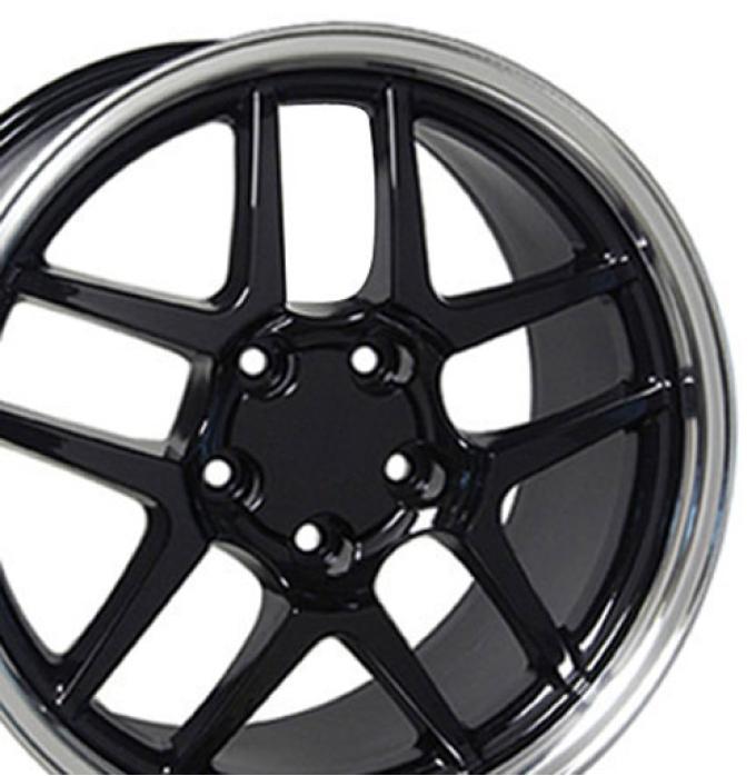 OE Replica Wheels CV04 - 17" Replica Wheel CV04 Fits Chevrolet Corvette - C5 Z06 Rim 17x9.5 Black Wheel CV04-17095-5475-54BM