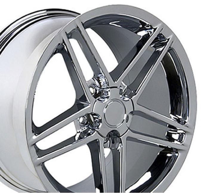 OE Replica Wheels CV07A - 17" Replica Wheel CV07A Fits Chevrolet Corvette - C6 Z06 Rim 17x9.5 Chrome Wheel CV07A-17095-5475-54C