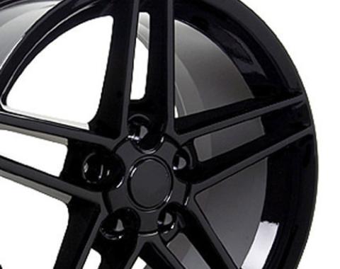 OE Replica Wheels CV07A - 18" Replica Wheel CV07A Fits Chevrolet Corvette - C6 Z06 Rim 18x9.5 Black Wheel CV07A-18095-5475-56B