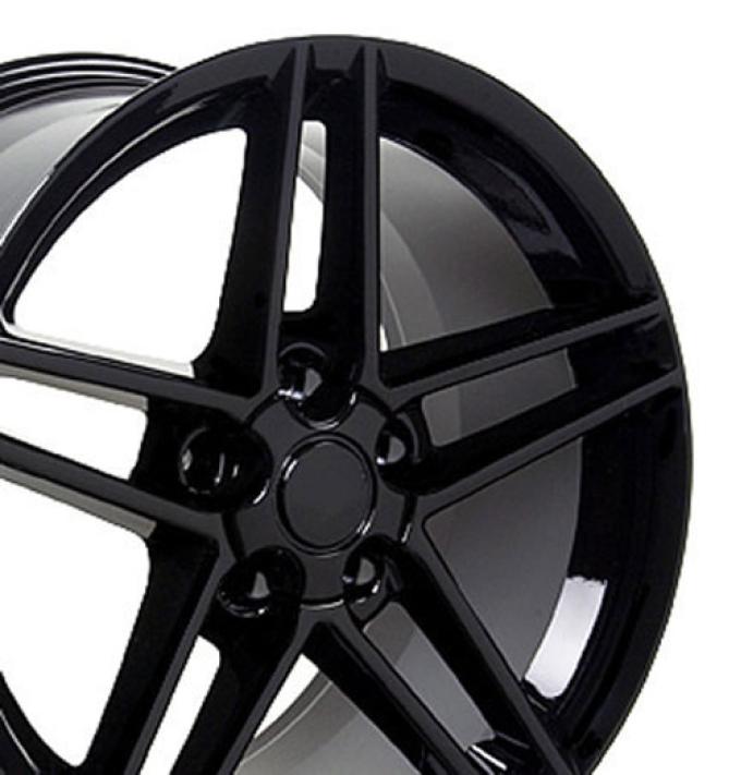 OE Replica Wheels CV07B - 19" Replica Wheel CV07B Fits Chevrolet Corvette - C6 Z06 Rim 19x10 Black Wheel CV07B-19100-5475-65B