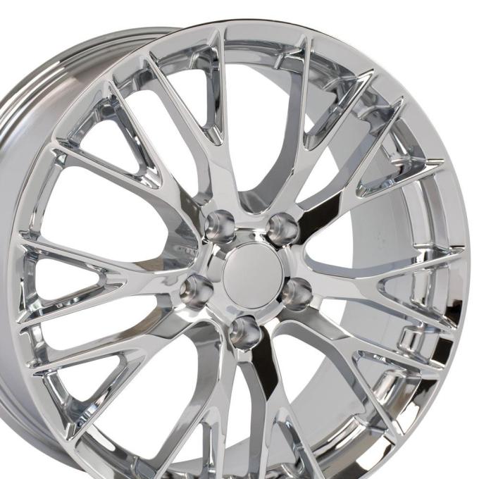 OE Replica Wheels CV22C - 20" Replica Wheel CV22 Fits Chevrolet Corvette - C7 Z06 Rim 20x10 Chrome Wheel CV22C-20010-5475-79C