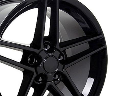 OE Replica Wheels CV07A - 18" Replica Wheel CV07A Fits Chevrolet Corvette - C6 Z06 Rim 18x9.5 Black Wheel CV07A-18095-5475-56B