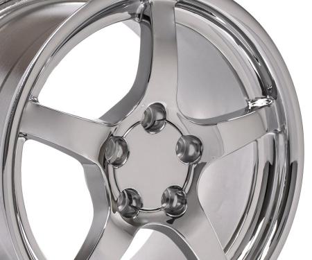 OE Replica Wheels CV05 - 17" Replica Wheel CV05 Fits Chevrolet Corvette - C5 Rim 17x9.5 Chrome Wheel CV05-D17095-5475-54C