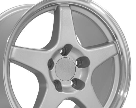 OE Replica Wheels CV01 - 17" Replica Wheel CV01 Fits Chevrolet Corvette - ZR1 Rim 17x9.5 Silver Wheel CV01-17095-5475-56SM