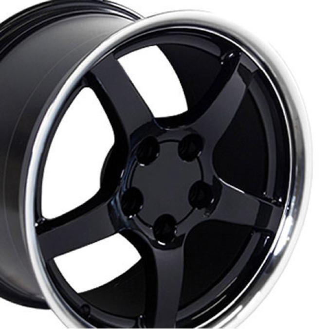 OE Replica Wheels CV05 - 17" Replica Wheel CV05 Fits Chevrolet Corvette - C5 Rim 17x9.5 Black Wheel CV05-D17095-5475-54BM