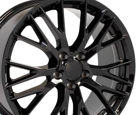 OE Replica Wheels CV22C - 20" Replica Wheel CV22 Fits Chevrolet Corvette - C7 Z06 Rim 20x10 Black Wheel CV22C-20010-5475-79B