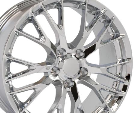 OE Replica Wheels CV22C - 20" Replica Wheel CV22 Fits Chevrolet Corvette - C7 Z06 Rim 20x10 Chrome Wheel CV22C-20010-5475-79C