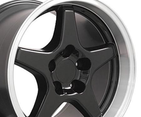 OE Replica Wheels CV01 - 17" Replica Wheel CV01 Fits Chevrolet Corvette - ZR1 Rim 17x11 Black Wheel CV01-17110-5475-50BM