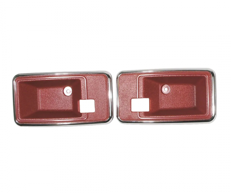 Corvette Door Latch Bezels, Red (24), 1978-1981