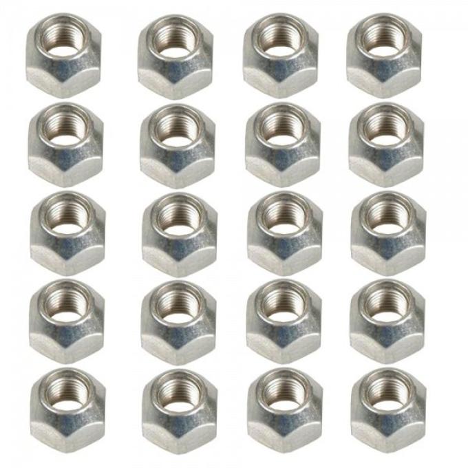 Redline Restomotive® 20 Piece Wheel Lug Nut Set, Steel with Correct Diamond Head Punches, 7/16-20