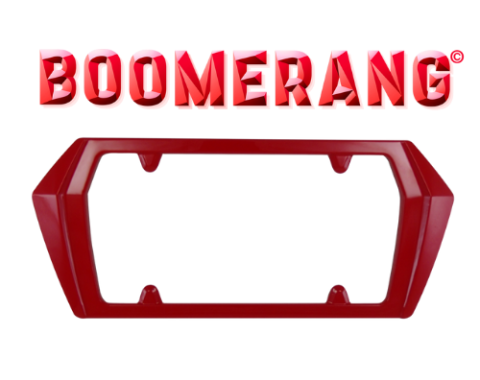 Corvette Boomerang Rear License Plate Frame, Body Color, 2014-2025