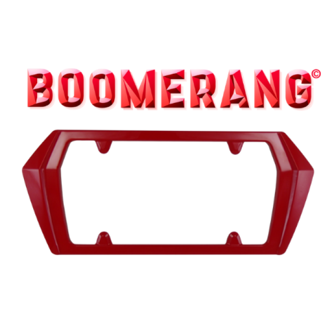 Corvette Boomerang Rear License Plate Frame, Body Color, 2014-2025