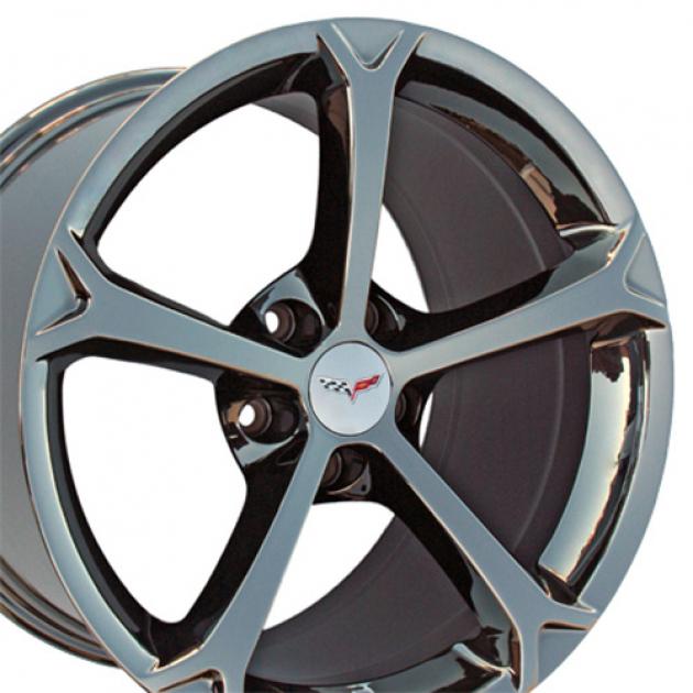 18" Fits Chevrolet - Corvette C6 Grand Sport OEM Wheel - Black Chrome