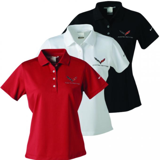 Ladies New Corvette Nike Dri-Fit Polo