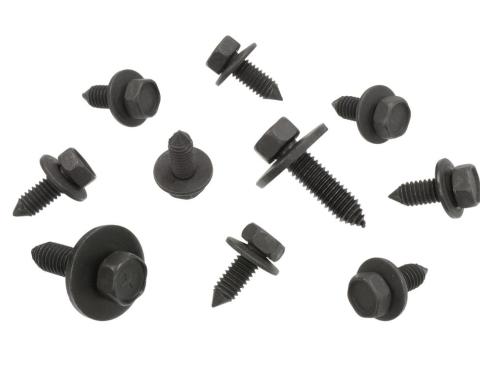 Redline Restomotive® 1963-1975 Chevrolet Corvette Decklid Hinge Screw Set, Top & Bottom