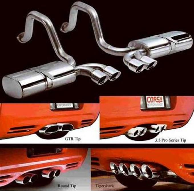 97-04 Corsa Exhaust Power Pulse Mufflers With 3.5" Tip Indy